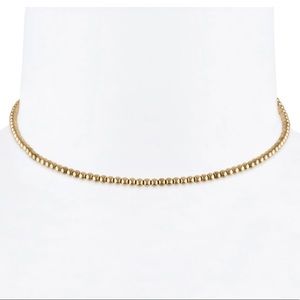 Alexa Leigh 3mm 18k Gold Filled Bead Necklace 15” length [NEVER WORN]